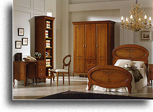 стол однотумбовый, книжный шкаф 67 см, шкаф 3-х дверный, кровать 105 см Эпоха (Epoca)