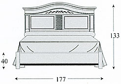 кровать канапе (банера) под матрас шириной 160 х 200 см спальня Ронда (Ronda) фабрика Хойпе (Joype Mobiliario), Испания