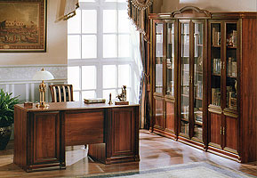 витрина Модена 6-ти дверная ; стол кабинетный