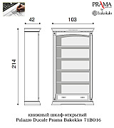 Книжный шкаф Palazzo Ducale Prama Bakokko 71BO16 bianco цвет белый длина 103 см Книжный шкаф Palazzo Ducale Prama Bakokko 71BO16 bianco цвет белый длина 103 см