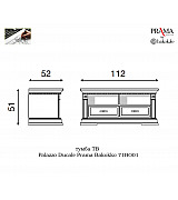 Тумба ТВ Palazzo Ducale Prama Bakokko 71BO01 bianco цвет белый длина 112 см Тумба ТВ Palazzo Ducale Prama Bakokko 71BO01 bianco цвет белый длина 112 см