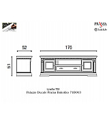 Тумба ТВ Palazzo Ducale Prama Bakokko 71BO03 bianco цвет белый длина 176 см Тумба ТВ Palazzo Ducale Prama Bakokko 71BO03 bianco цвет белый длина 176 см