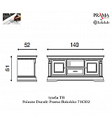 Тумба ТВ Palazzo Ducale Prama Bakokko 71CI02 ciliegio цвет вишня длина 140 см Тумба ТВ Palazzo Ducale Prama Bakokko 71CI02 ciliegio цвет вишня длина 140 см