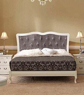 Кровать Panamar 871.451 цвет белый blanco, обивка Fiesole-4 Кровать Panamar 871.451 цвет белый blanco, обивка Fiesole-4