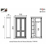 Шкаф 2 дверный Palazzo Ducale Prama Bakokko 71BO40 bianco цвет белый