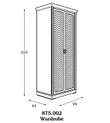 Шкаф 2-х дверный Panamar 875.002 цвет орех