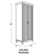 Шкаф 2-х дверный Panamar 876.002 цвет орех