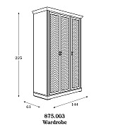 Шкаф 3-х дверный Panamar 875.003 цвет орех Шкаф 3-х дверный Panamar 875.003 цвет орех