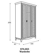 Шкаф 3-х дверный Panamar 876.003 цвет орех Шкаф 3-х дверный Panamar 876.003 цвет орех