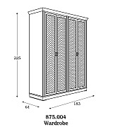 Шкаф 4-х дверный Panamar 875.004 цвет орех Шкаф 4-х дверный Panamar 875.004 цвет орех