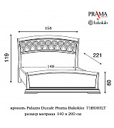 Кровать Palazzo Ducale Prama Bakokko модель 71BO03LT bianco цвет белый 140 см Кровать Palazzo Ducale Prama Bakokko модель 71BO03LT bianco цвет белый 140 см