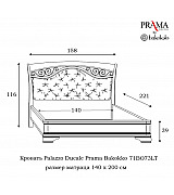 Кровать Palazzo Ducale Prama Bakokko модель 71BO73LT bianco цвет белый 140 см Кровать Palazzo Ducale Prama Bakokko модель 71BO73LT bianco цвет белый 140 см