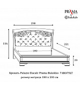 Кровать Palazzo Ducale Prama Bakokko модель 71BO75LT bianco цвет белый 180 см Кровать Palazzo Ducale Prama Bakokko модель 71BO75LT bianco цвет белый 180 см