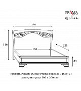 Кровать Palazzo Ducale Prama Bakokko модель 71CI54LT ciliegio цвет вишня 160 см Кровать Palazzo Ducale Prama Bakokko модель 71CI54LT ciliegio цвет вишня 160 см