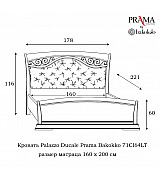 Кровать Palazzo Ducale Prama Bakokko модель 71CI64LT ciliegio цвет вишня 160 см