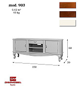 Тумба ТВ Disemobel 903 nogal-5 цвет орех Тумба ТВ Disemobel 903 nogal-5 цвет орех