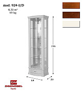 Витрина Disemobel 924 nogal-5 цвет орех 