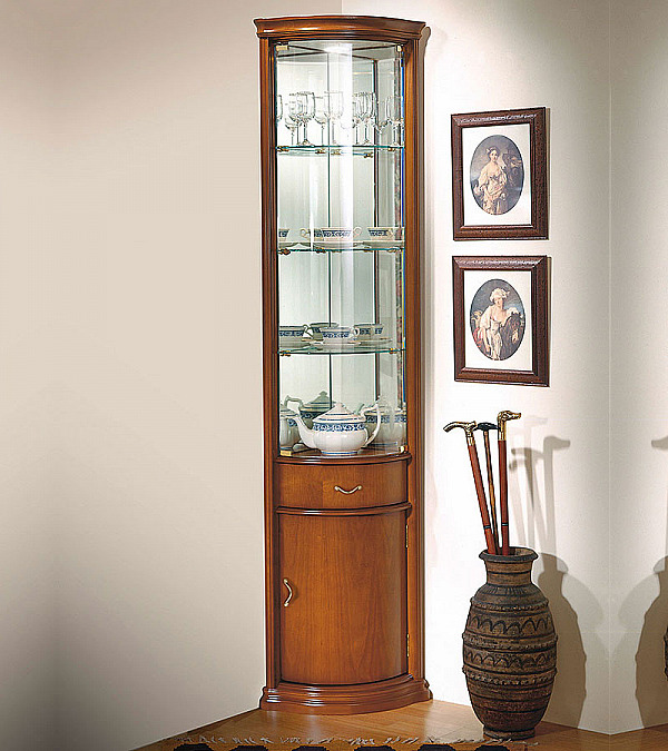 Угловая витрина Disemobel 928 cerezo-5 цвет вишня Угловая витрина Disemobel 928 cerezo-5 цвет вишня