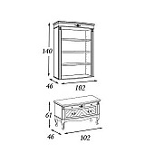 Книжный шкаф Panamar 825.000 + тумба Panamar 885.000 цвет орех, вишня Книжный шкаф Panamar 825.000 + тумба Panamar 885.000 цвет орех, вишня