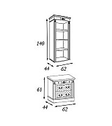 Книжный шкаф Panamar 827.000 + тумба Panamar 837.000 цвет орех, вишня