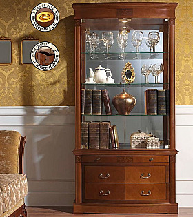 Витрина Panamar 805.001 + тумба Panamar 835.000 цвет орех, вишня Витрина Panamar 805.001 + тумба Panamar 835.000 цвет орех, вишня