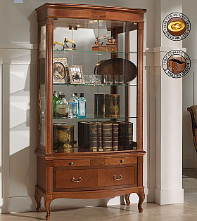 Витрина Panamar 805.001 + тумба Panamar 885.000 цвет орех, вишня Витрина Panamar 805.001 + тумба Panamar 885.000 цвет орех, вишня
