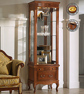 Витрина Panamar 807.001 + тумба Panamar 887.000 цвет орех, вишня Витрина Panamar 807.001 + тумба Panamar 887.000 цвет орех, вишня