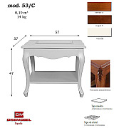 Журнальный стол Disemobel 53/C Madera cerezo-5 цвет вишня деревянная столешница 