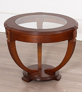 Журнальный стол Disemobel 66/C Cristal cerezo-5 цвет вишня стеклянная столешница 