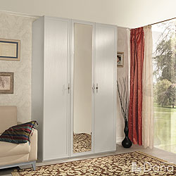 шкаф 3-х дверный с зеркалом Palmari P2550 цвет 2 светло серый