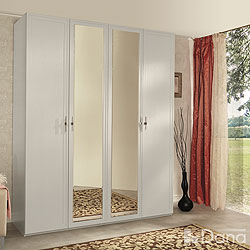 шкаф 4-х дверный с 2-мя зеркалами Palmari P2560 цвет 2 светло серый