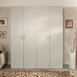 шкаф 4-х дверный Palmari P2630с молдингами цвет 2 светло серый