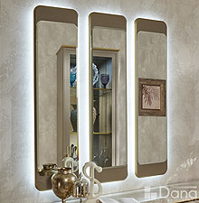 зеркало для спальни Palmari P5430 с подсветкой цвет 5 бежевый с серым