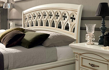 Кровать Palazzo цвет белый с золотом фабрика Prama Италия