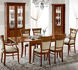 стол обеденный прямоугольный раздвижной Палаццо Дукале 71CI53 вишня фабрика Prama Италия
