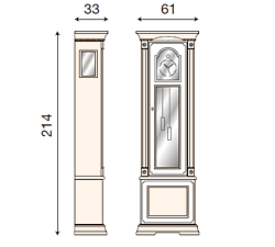 размер часы для гостиной Palazzo Ducale 71CI17 фабрика Prama Италия