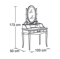 маленький туалетный столик с зеркалом модель 2940 спальня Vicent Montoro 29